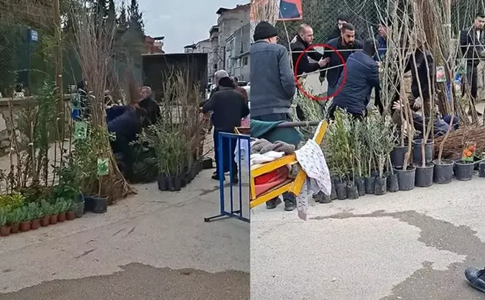 Seyyar satıcılar, kendilerini uyaran zabıtalara bıçakla saldırdı