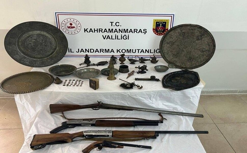 Kahramanmaraş'ta tarihi eser kaçakçılığı operasyonu