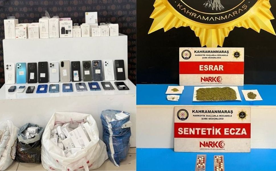 Kahramanmaraş’ta kaçakçılık ve narkotik operasyonu