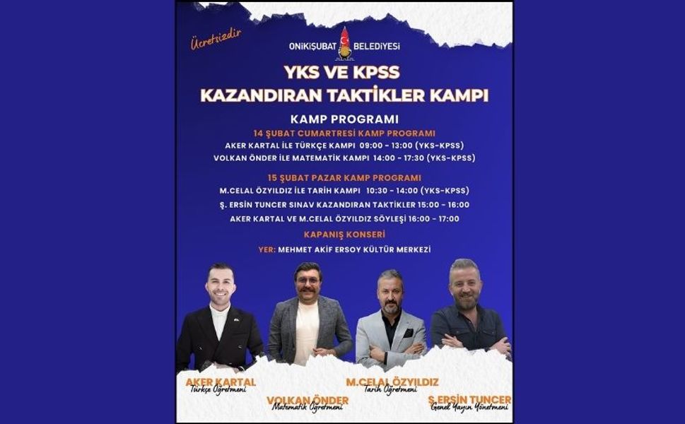 Onikişubat Belediyesi’nden YKS ve KPSS Adaylarına Büyük Destek