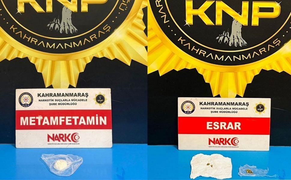 Kahramanmaraş’ta yasaklı madde tacirlerine polis baskını