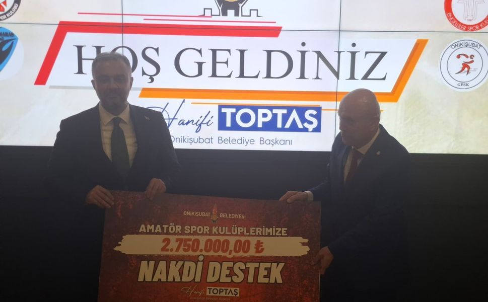 Onikişubat Belediyesi'nden Amatör Kulüplere destek