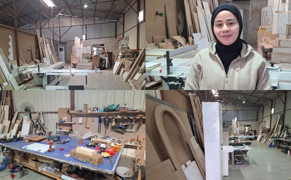 Kahramanmaraş’ta Genç Kadın Marangoz Dikkat Çekiyor