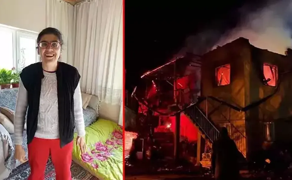 Evde çıkan yangında anne yaralandı, zihinsel engelli kızı öldü