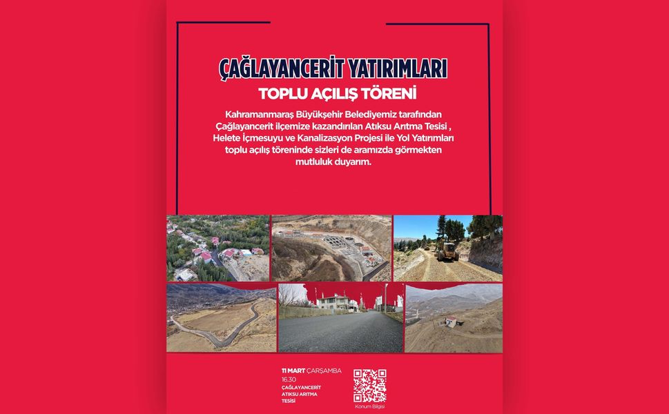 Çağlayancerit’te 854 Milyon TL’lik Yatırımlar Yarın Açılıyor