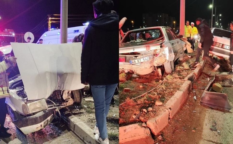 Kahramanmaraş'ta iki ayrı trafik kazasında, 5 kişi yaralandı