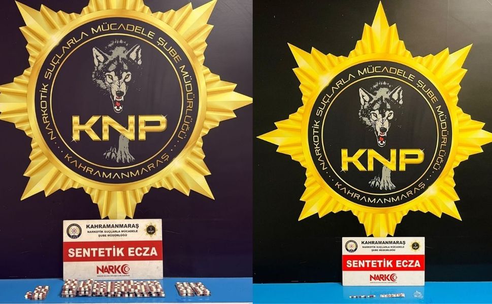 Kahramanmaraş’ta Yüzlerce Sentetik Hap Ele Geçirildi