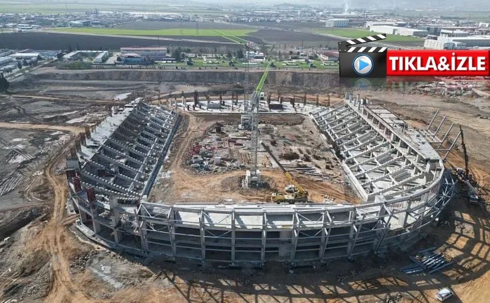 Kahramanmaraş’ın yeni stadyumu yükselmeye devam ediyor