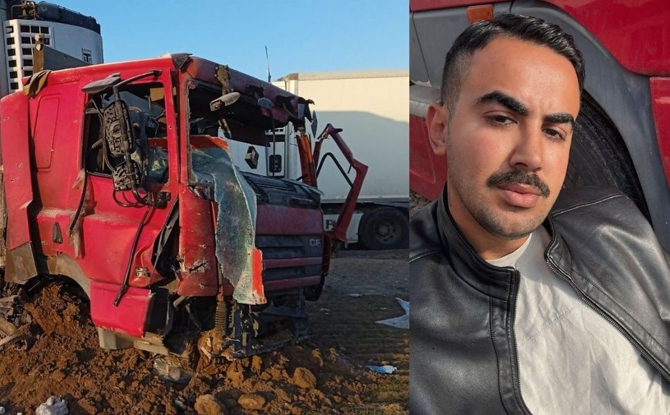 Hataylı şoför hayatını kaybetmişti: İsrail füzesinin vurduğu TIR'ın görüntüleri ortaya çıktı