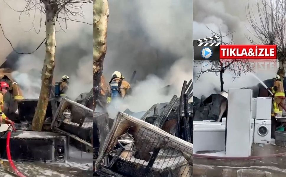 Dulkadiroğlu’nda yanan işyerinde maddi hasar oluştu