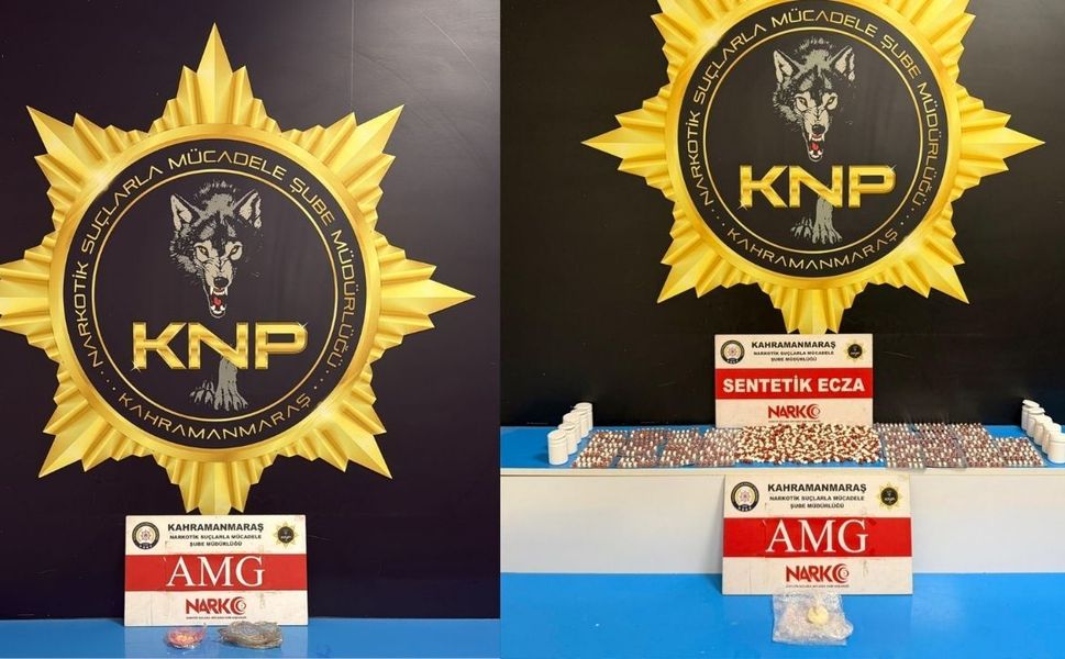 Kahramanmaraş’ta yasaklı maddeler ele geçirildi; 4 kişi tutuklandı