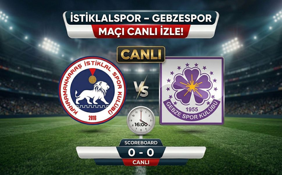 İstiklalspor – Gebzespor maçı canlı izle!