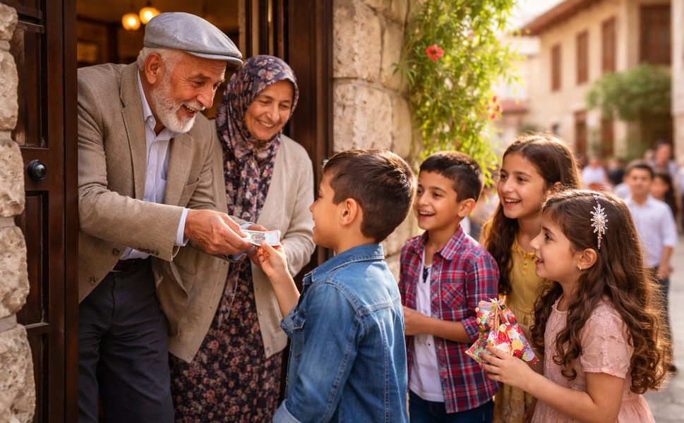 Kahramanmaraş’ta bayram harçlığı geleneği devam ediyor