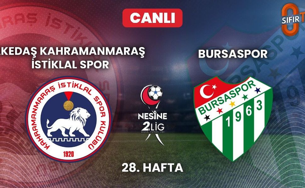 Kahramanmaraş İstiklalspor - Bursaspor Maçı Canlı İzle!