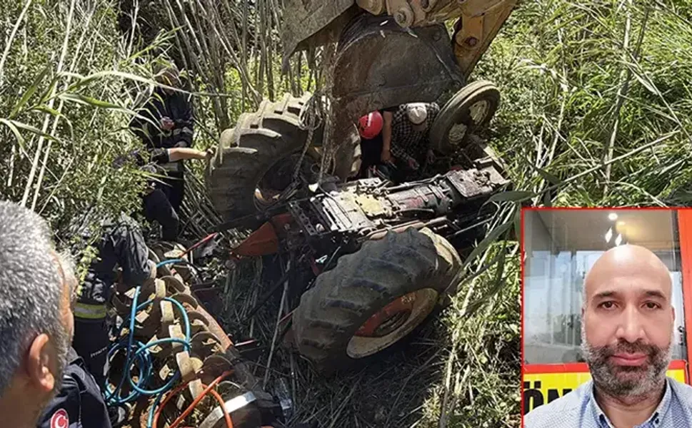 Emekli polis bahçede çalışırken devrilen traktörünün altında kalıp öldü