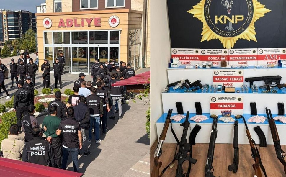 Kahramanmaraş’ta polisin operasyonuyla çok sayıda zehir taciri yakalandı