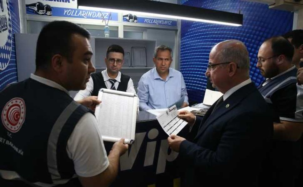 Kahramanmaraş'ta Kurban Bayramı öncesi otogarda denetim yapıldı