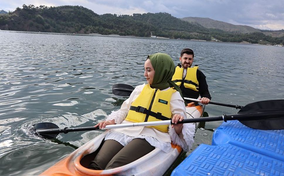 Kahramanmaraş'ta kano keyfi: 'Deniz yok ama su sporları var'