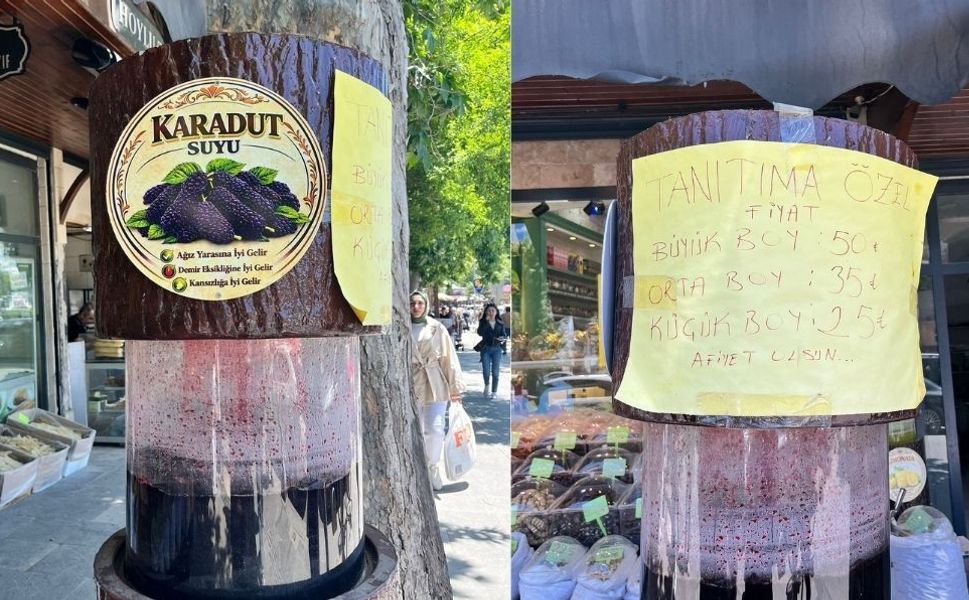 Kahramanmaraş’ta yazın serinleten lezzeti Karadut tezgahlarda yerini aldı