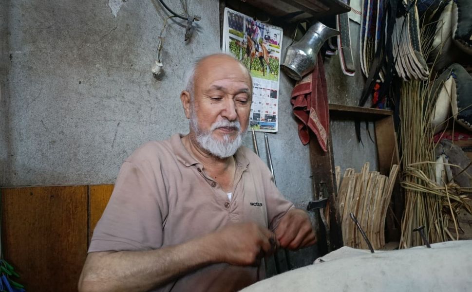 Kahramanmaraş'ta 60 yıllık semer ustası, mesleğini yaşatmaya çalışıyor