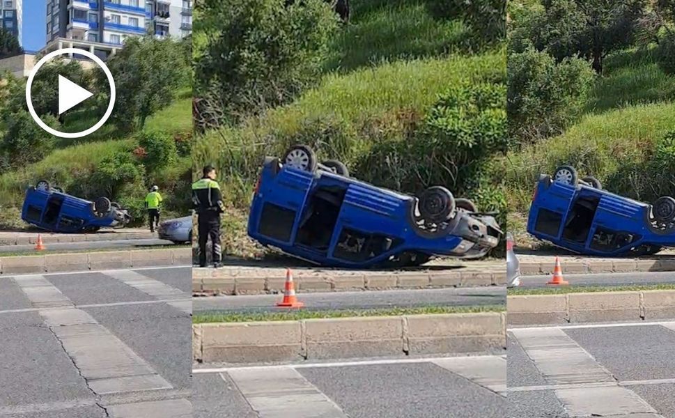Kahramanmaraş’ta Hafif Ticari Araç Ters Döndü: 2 Kişi Yaralandı