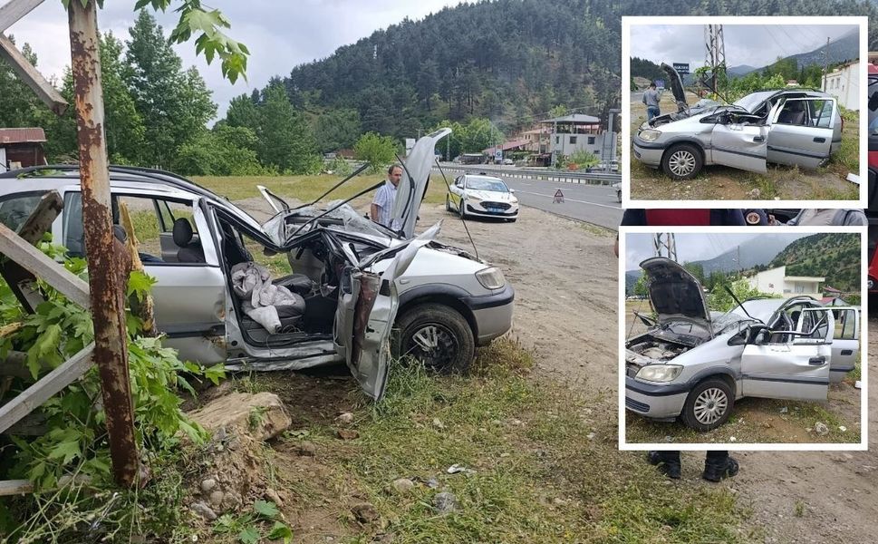 Kahramanmaraş’ta kontrolden çıkan otomobil takla attı