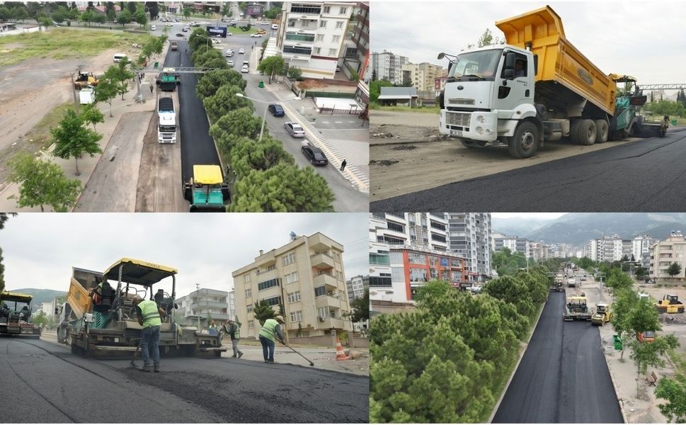 Ahır Dağı Caddesi’nde Sıcak Asfalt Çalışmaları Başladı