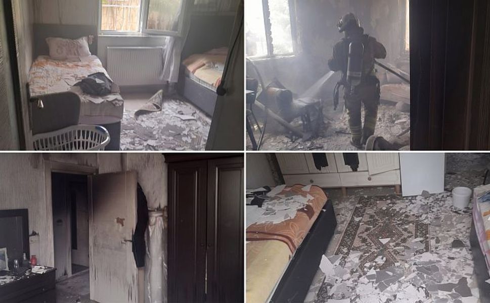 Kahramanmaraş’ta apartman yangını söndürüldü