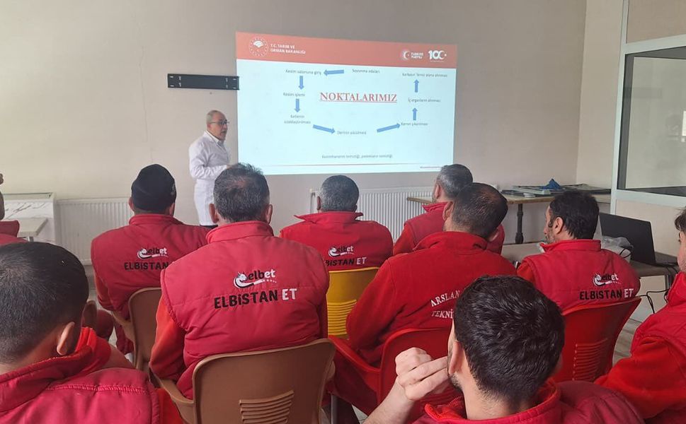 Kahramanmaraş’ta Kesimhane Personeline Hijyen Eğitimi