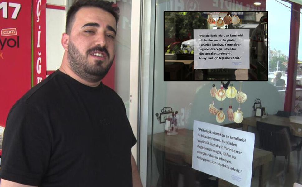 Bir çiğ köfteci cama astığı yazıyla dikkat çekti