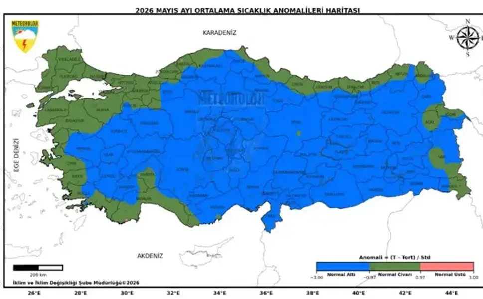 Son 56 yılın en soğuk 7'nci mayıs ayı yaşandı
