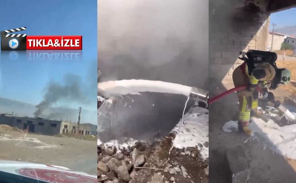 Onikişubat’ta deri deposunda çıkan yangın söndürüldü