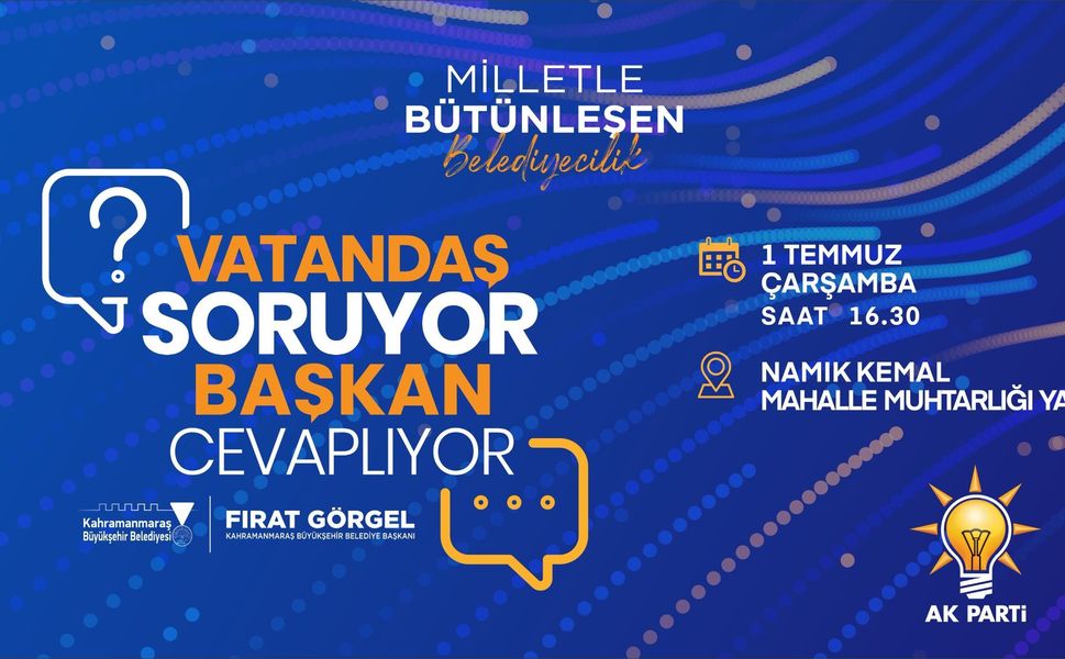 Vatandaşlar Soruyor Başkan Görgel Cevaplıyor