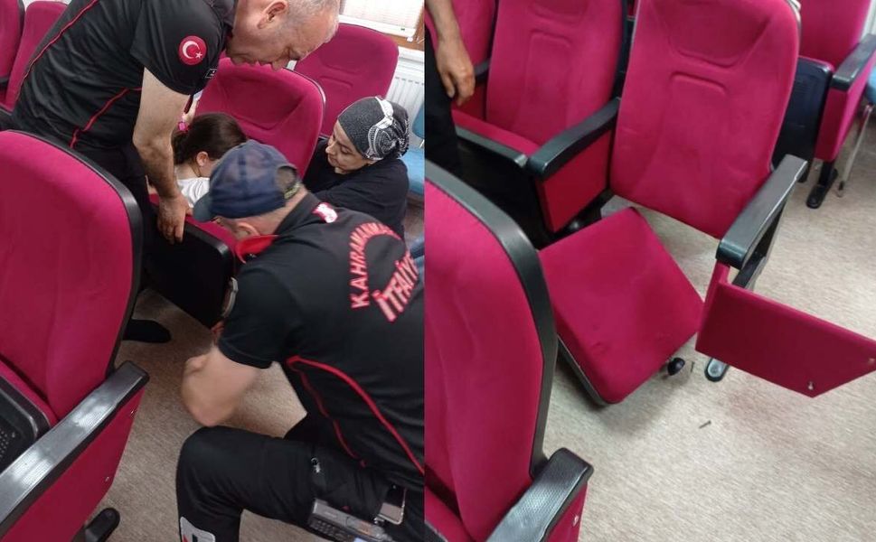 Kahramanmaraş’ta koltuk mekanizmasına sıkışan çocuk kurtarıldı