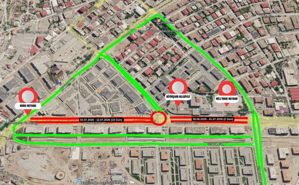 Kahramanmaraş’ta Sürücülere Önemli Uyarı: 2-12 Temmuz Arasında Yol Kapalı