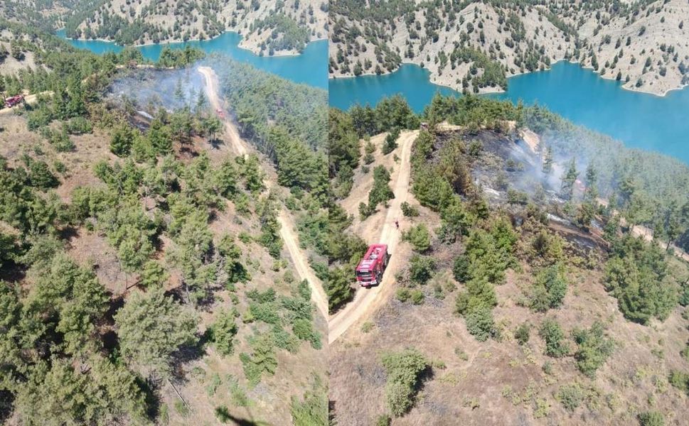 Kahramanmaraş'ta Orman Yangını Büyümeden Söndürüldü