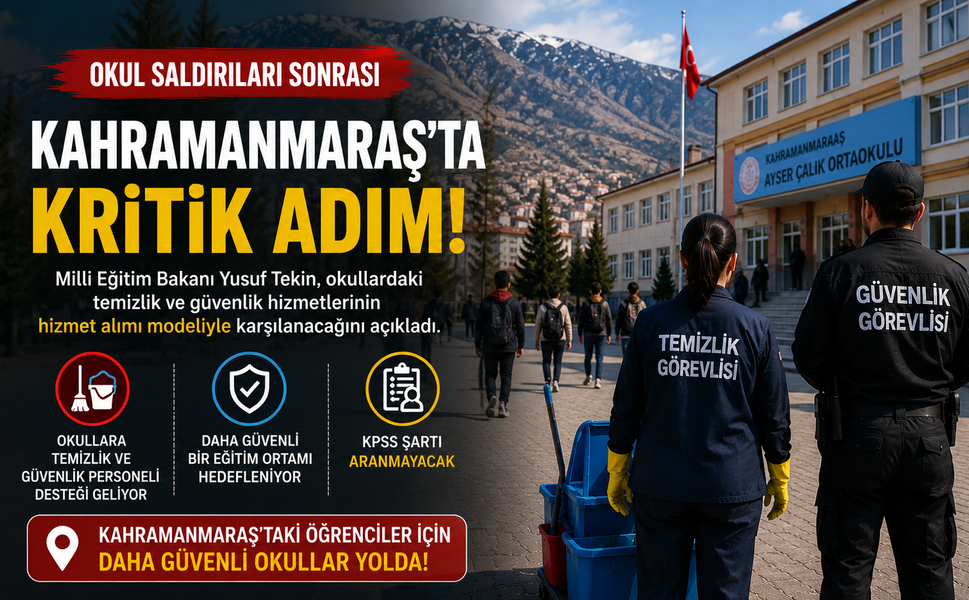 Kahramanmaraş’taki Okullara Güvenlik Personeli Müjdesi