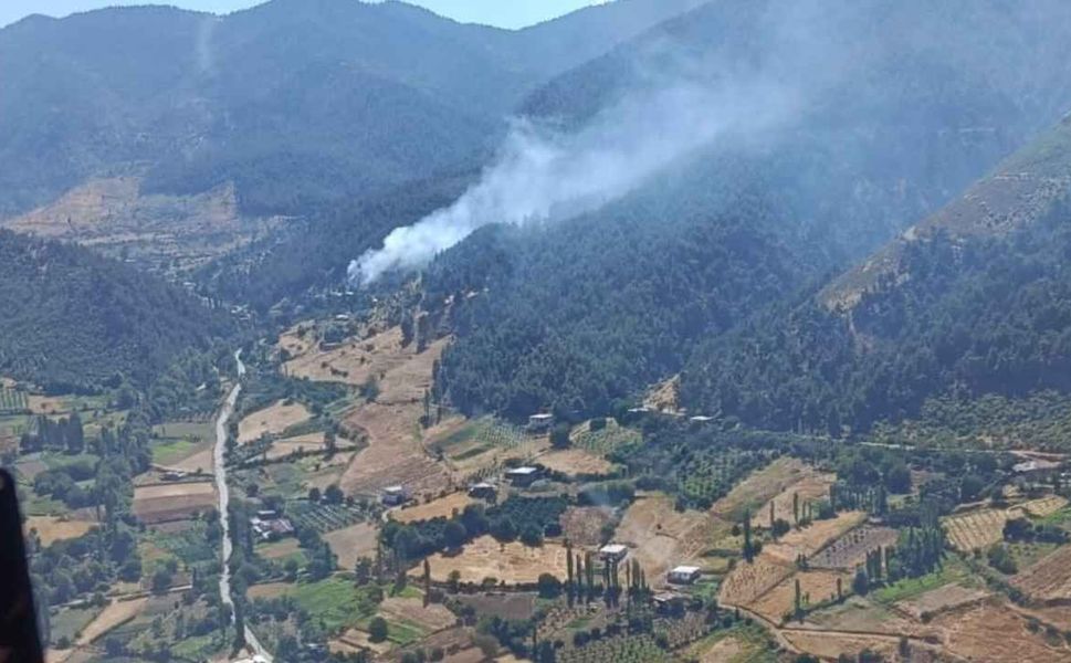 Kahramanmaraş'ta Orman Yangınına Havadan ve Karadan Müdahale