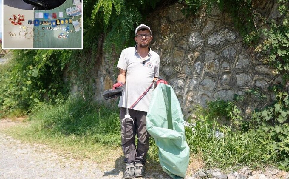 Temizlik işçisi bulduğu altın dolu çantayı polise teslim etti