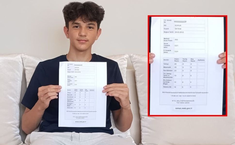Kahramanmaraşlı Doruk Öktem LGS'de 500 Tam Puan Aldı