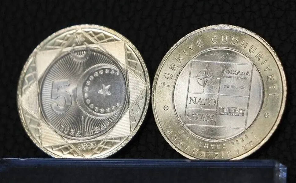 NATO Zirvesi anısına tedavülde kullanılacak özel 5 lira basıldı