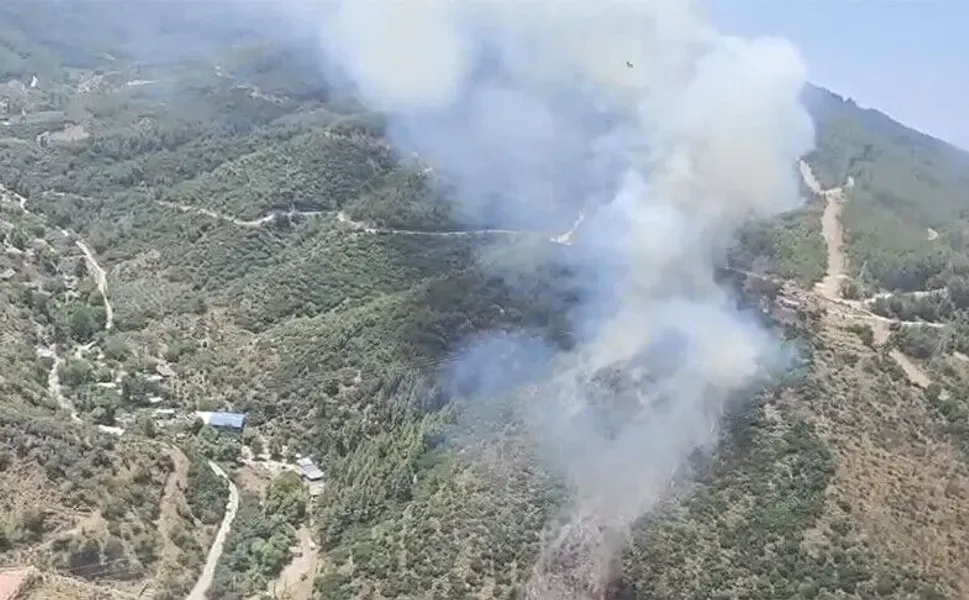 Antalya ve Kütahya'da çıkan orman yangınına havadan ve karadan müdahale ediliyor