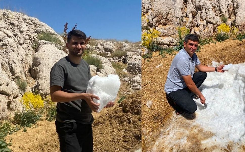 Elbistan’da yaz sıcağına karşı asırlık kar geleneği