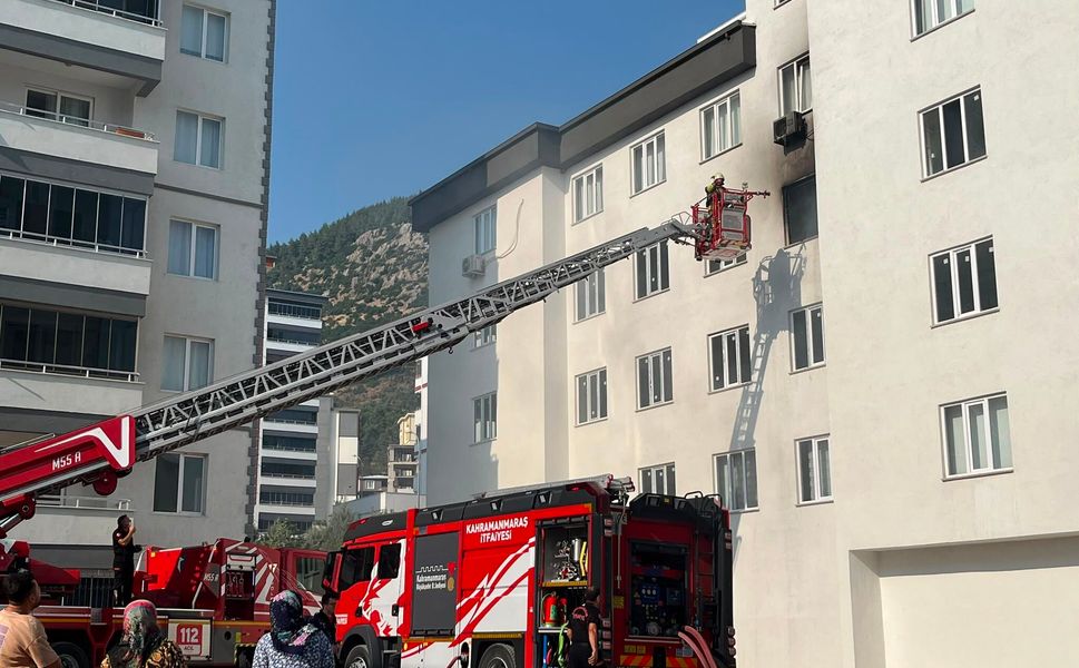Kahramanmaraş’ta apartman dairesinde yangın