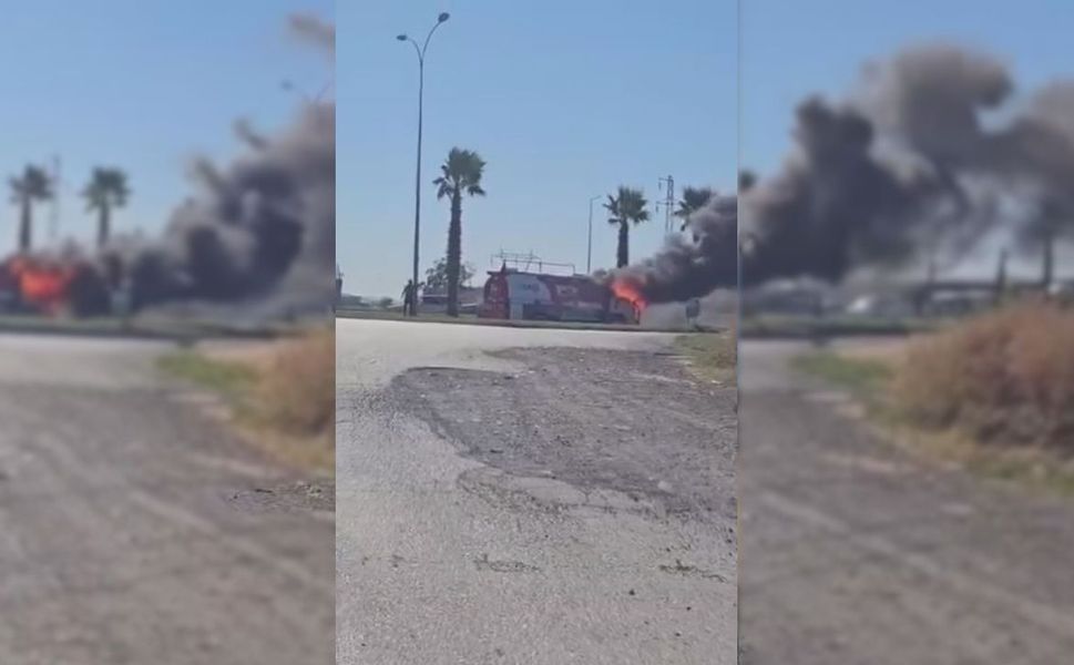 Kahramanmaraş’ta Seyir Halindeki Tanker Alev Aldı