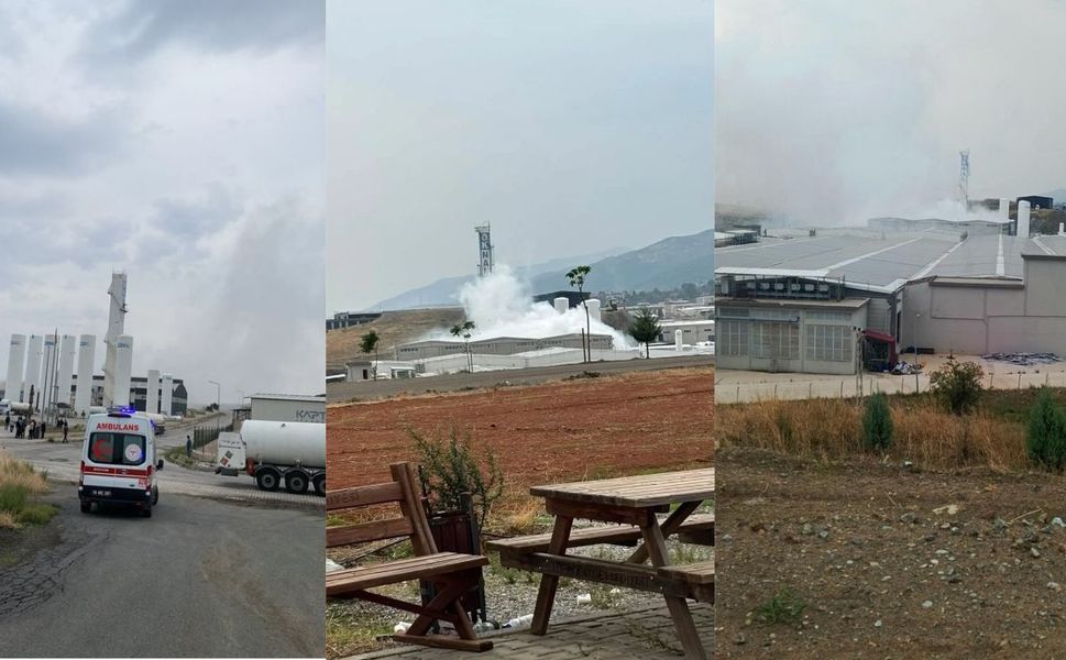 Türkoğlu'nda Oksijen Tankı Patladı, Çevreyi Duman Kapladı