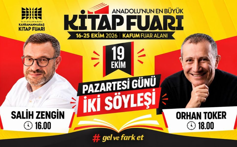 Kahramanmaraş Kitap Fuarı’nda Salih Zengin ve Orhan Toker Okurlarla Buluşacak
