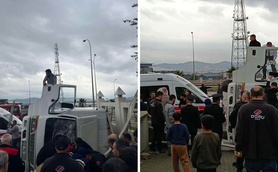 Kahramanmaraş’ta Kontrolden Çıkan Kamyon Camiye Çarptı