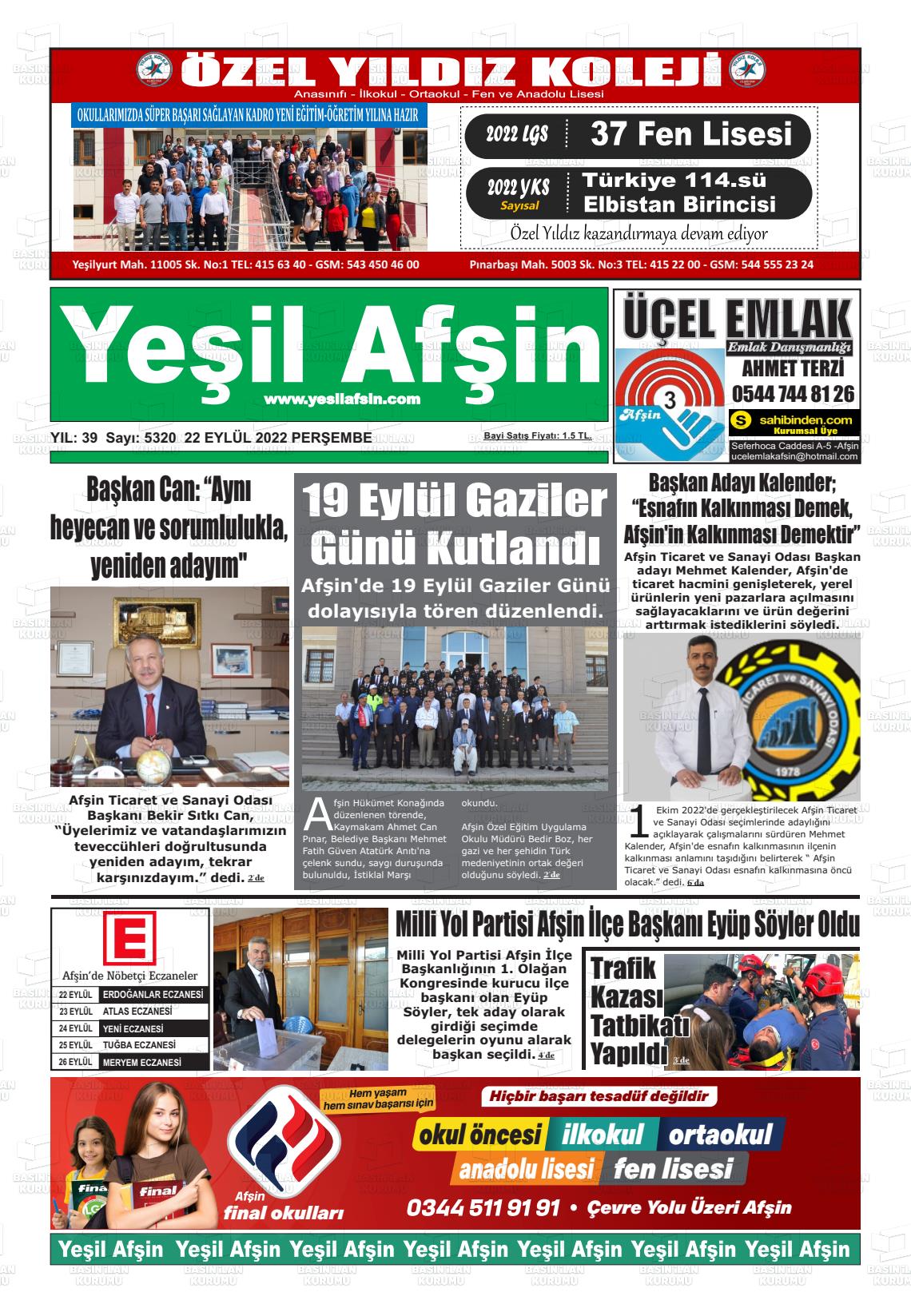 yesil-afsin-gazetesi-22-eylul-2022-gazete-manseti
