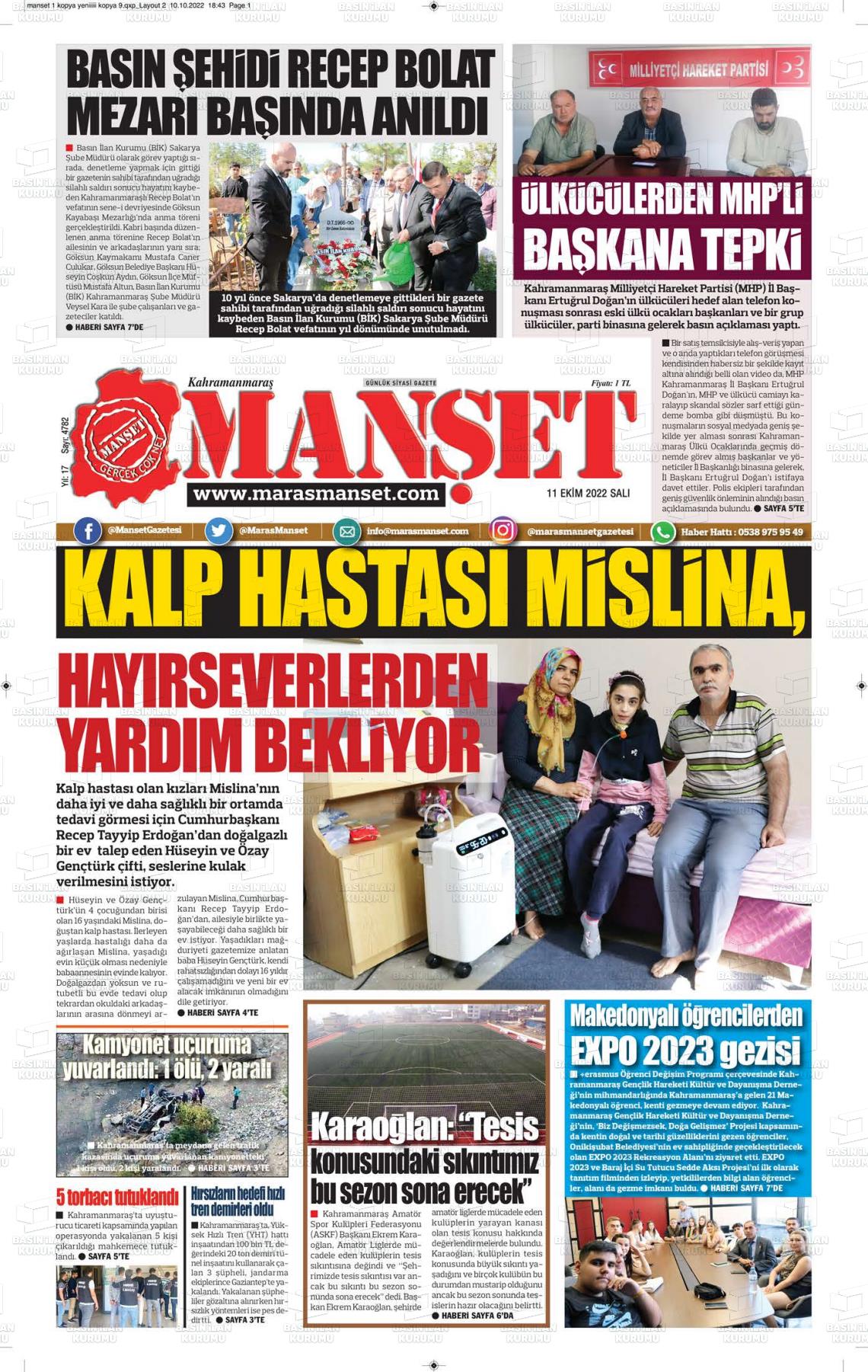 maras-manset-gazetesi-11-ekim-2022-gazete-manseti